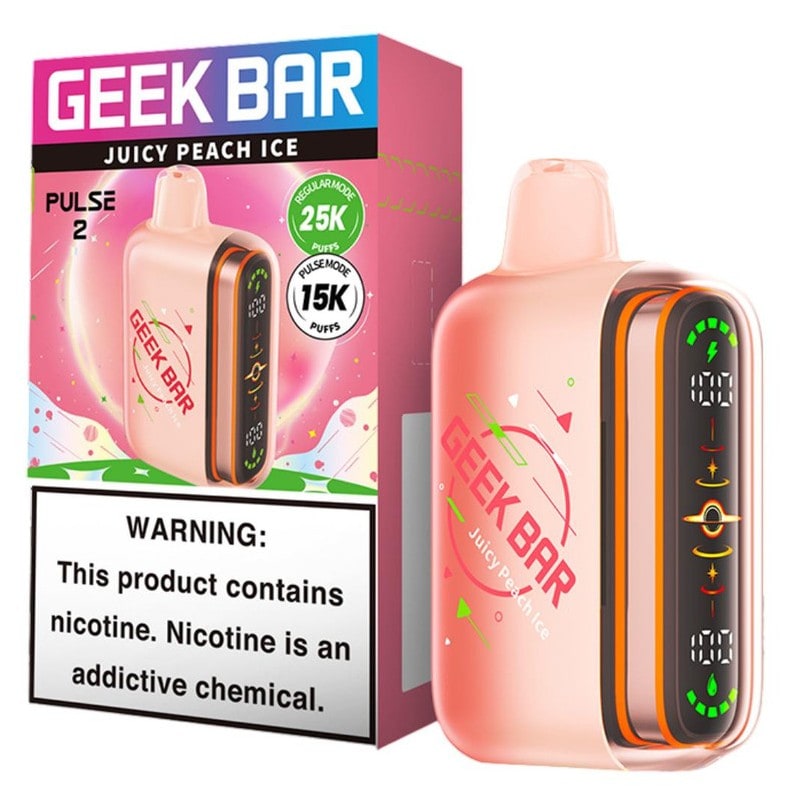 Geek Bar Pulse 2 25K Puff 5ct Box - Juicy Peach Ice