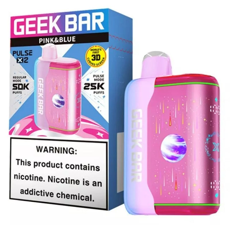 Geek Bar Pulse X2 50K Puff 5ct Box - PInk&Blue