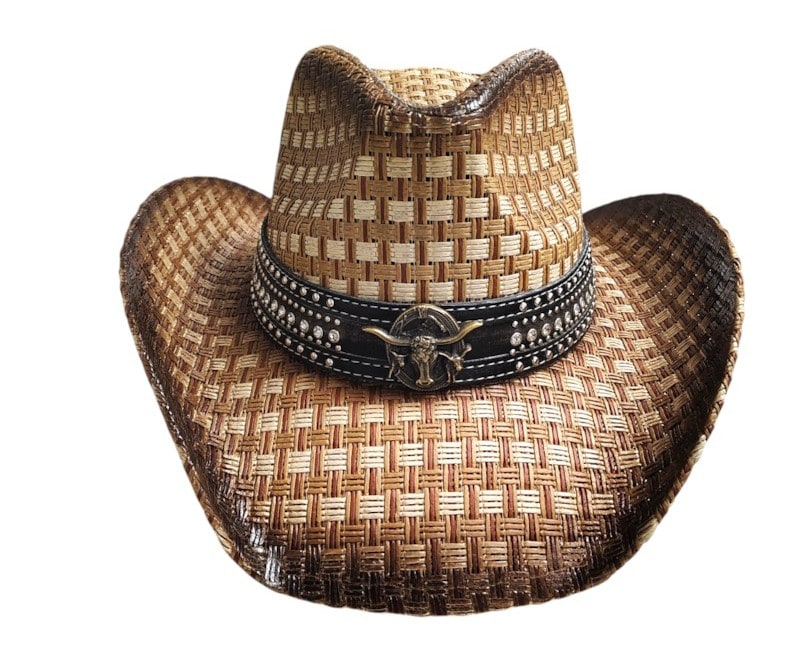 Cowboys Hats -Small Stone Band/ Longhorn Patch Faded Tone