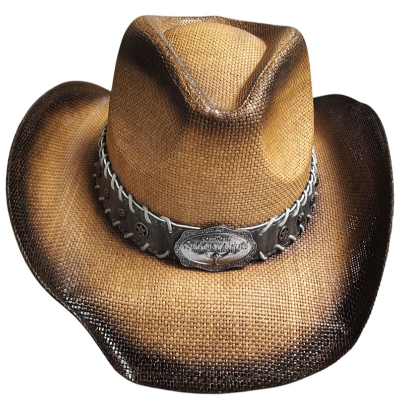 Cowboys Hats -Side Star Grey Band/Stockyards Patch Baggie