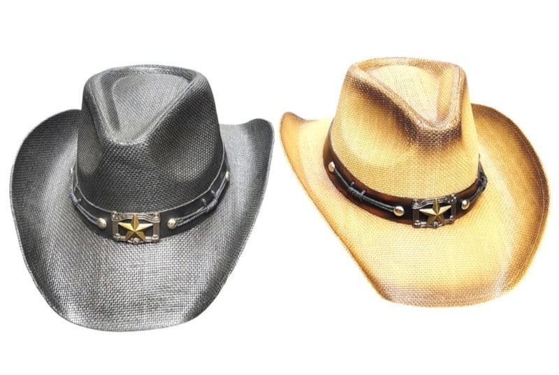 Cowboys Hats -Thread BLK Band/Star Buckle