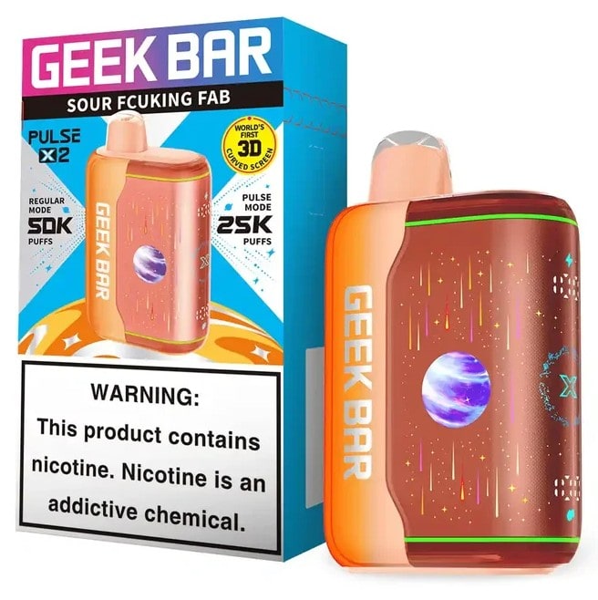 Geek Bar Pulse X2 50K Puff 5ct Box-Sour Fcuking Fab