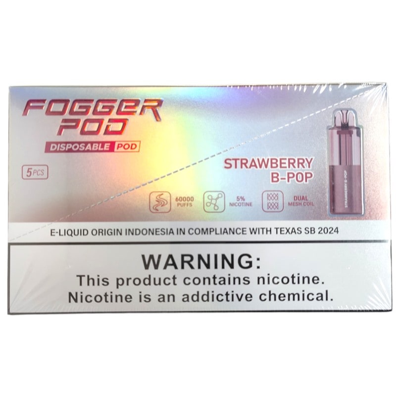 Fogger Pod 60k Puffs 5ct Box - Strawberry B - Pop