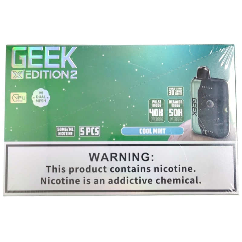 Geek X Edition 50k Puff 5ct Box - Cool Mint