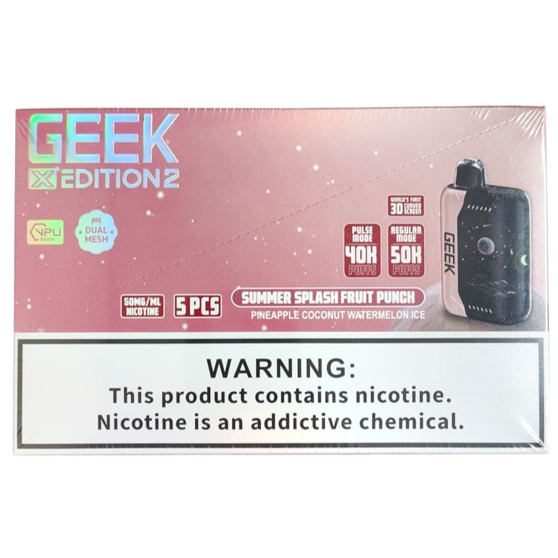 Geek X Edition 50k Puff 5ct Box - Summer Splash Fruit Punch
