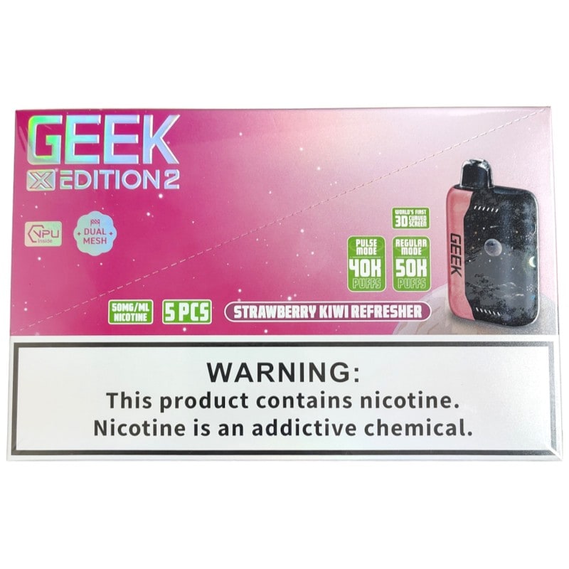 Geek X Edition 50k Puff 5ct Box - Strawberry kiwi Refresher