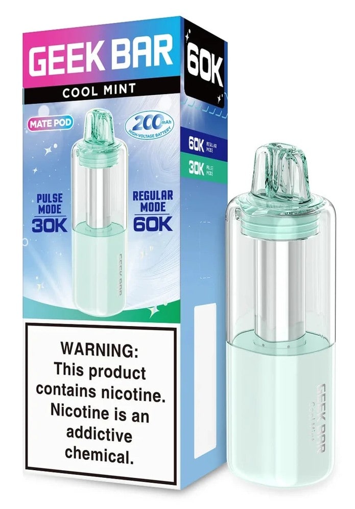 Geek Bar Mate Pod 60k Puff 5ct Box - Cool Mint