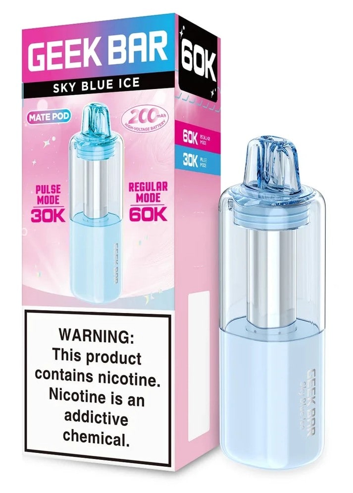 Geek Bar Mate Pod 60k Puff 5ct Box - Blue Razz Ice