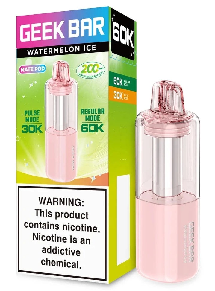 Geek Bar Mate Pod 60k Puff 5ct Box - Watermelon Ice