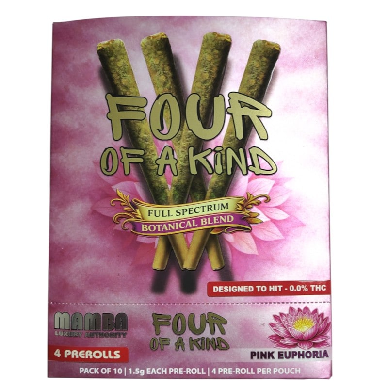 Mamba Four Of A Kind 1.5g Botanical Blend Pre - Roll 4pk 10ctBox - Pink Euphoria