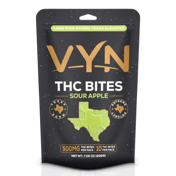 VYN THC Gummie Bites 500mg 10pk 5ctBox - Sour Apple