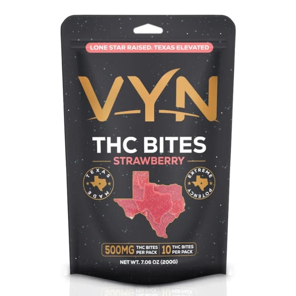 VYN THC Gummie Bites 500mg 10pk 5ctBox - Strawberry