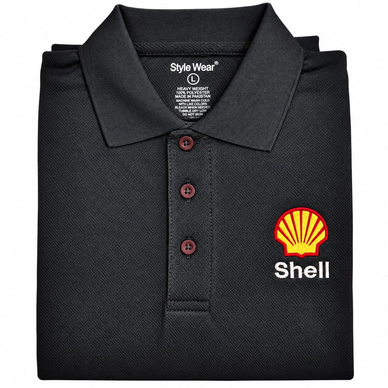 TShirt Style Wear Polo-Shell -Charcoal-Large