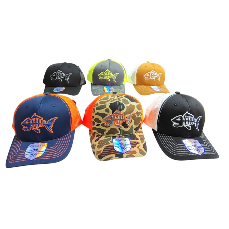 Truckers Caps -Fish Skeleton Design