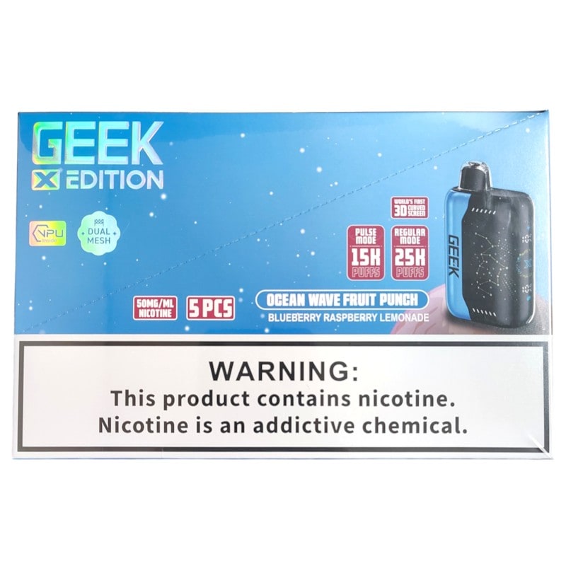 Geek X Edition 25k Puff 5ct Box - Ocean Wave Fruit Punch