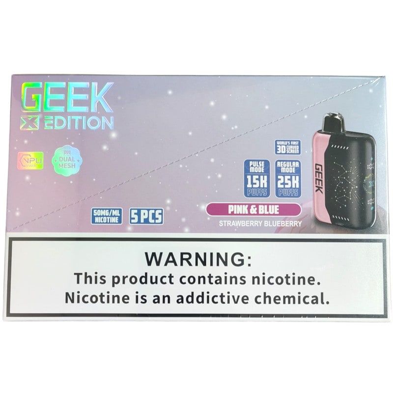 Geek X Edition 25k Puff 5ct Box - Pink&Blue