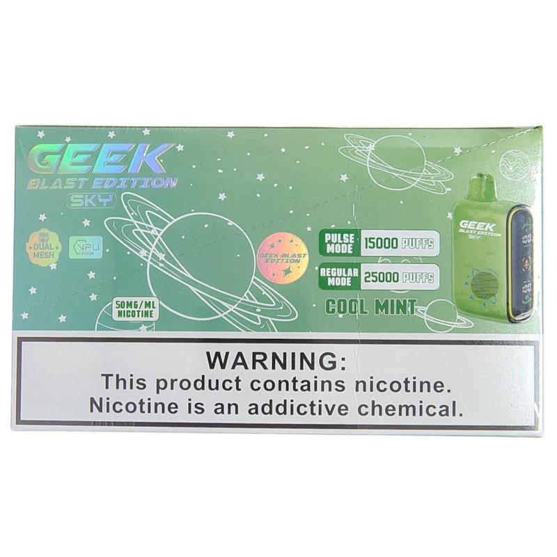 Geek Blast Sky 25k Puff 5ct Box - Cool Mint