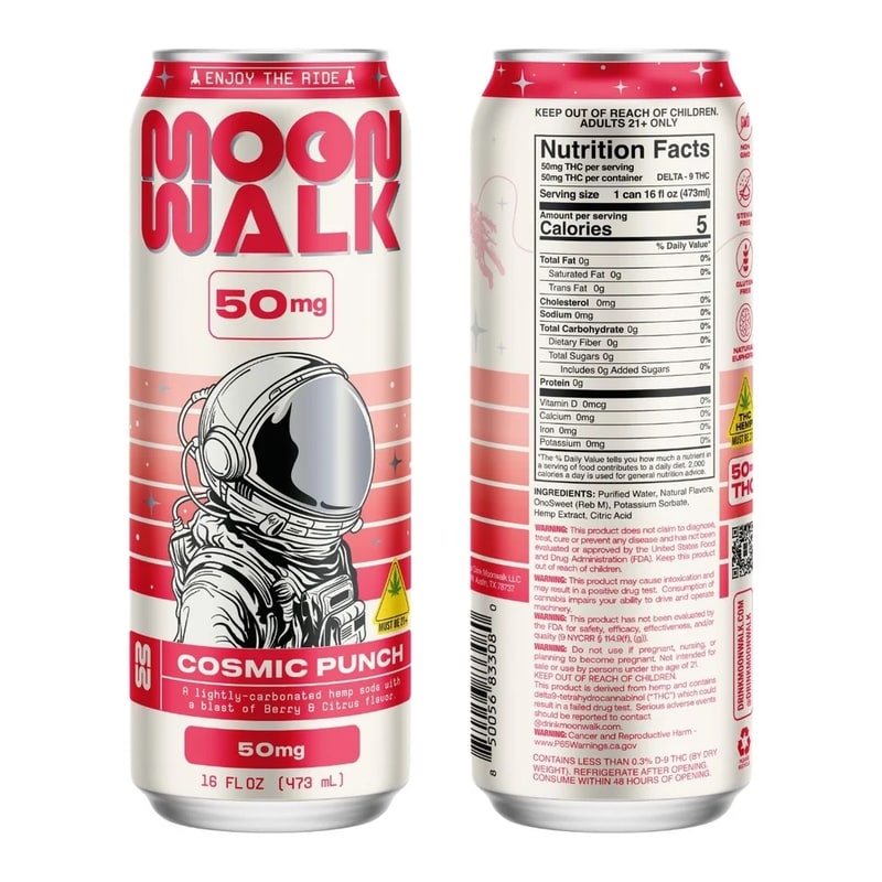 Moon Walk 50mg THC Drink 16oz Can - Cosmic Punch