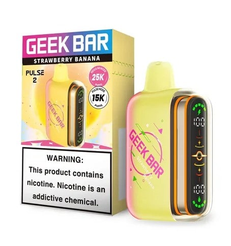Geek Bar Pulse 2 25K Puff 5ct Box - Strawberry Banana