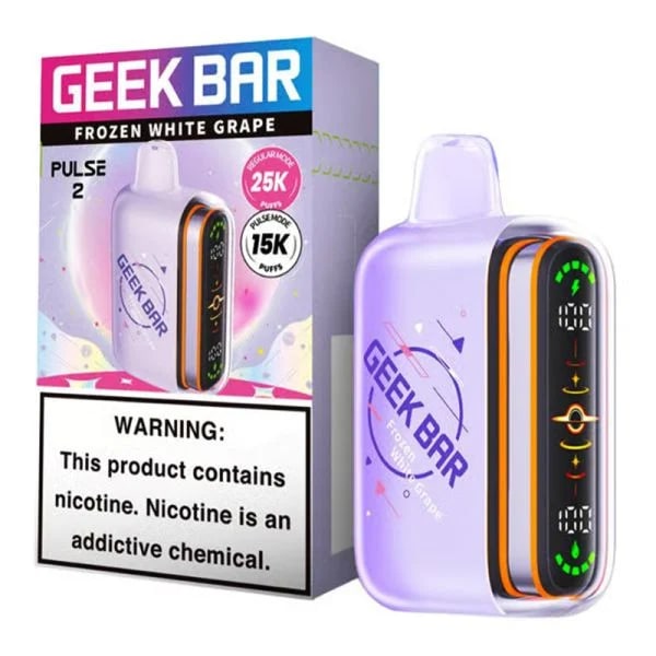 Geek Bar Pulse 2 25K Puff 5ct Box - Frozen White Grape