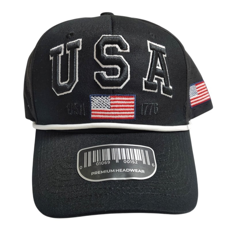 Truckers Caps - USA 1776 With Colorful Flag