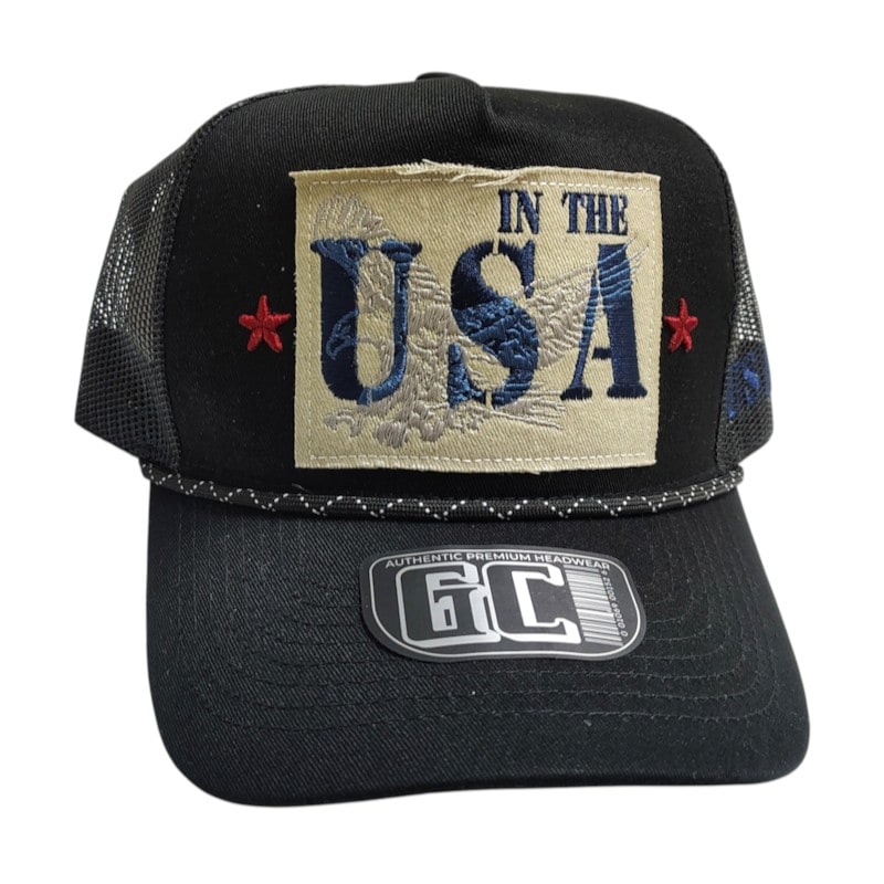 Truckers Caps In The USA Eagle Design With Cotton Patch
