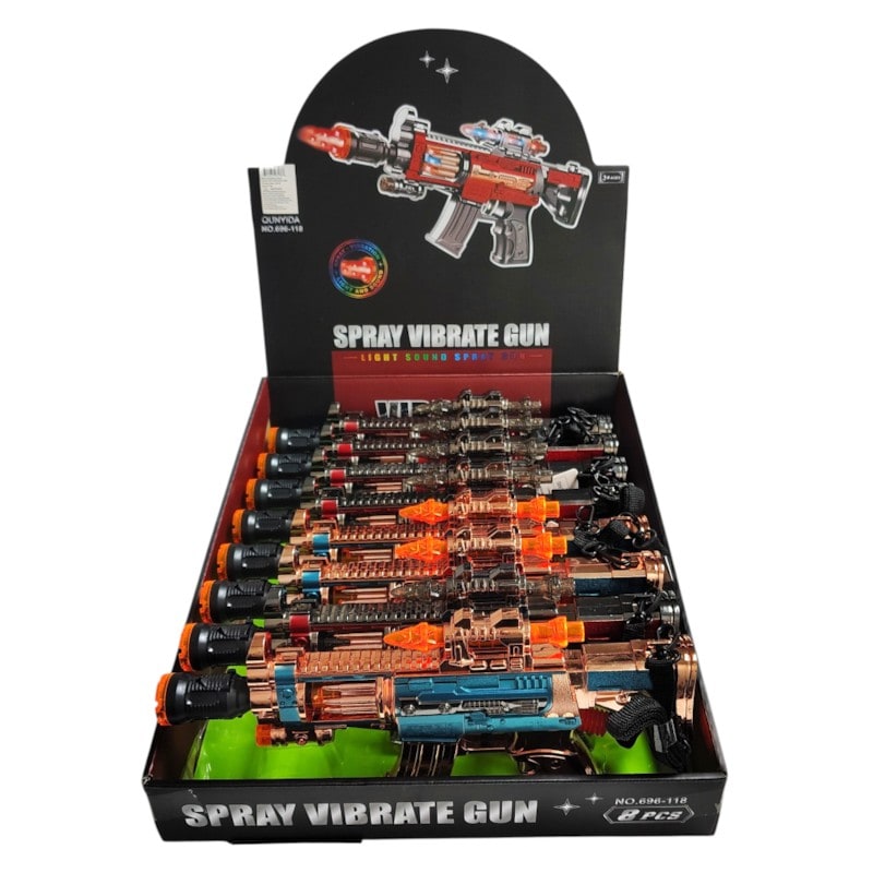 Metallic Vibrating Electric Spray Gun 8ct Box