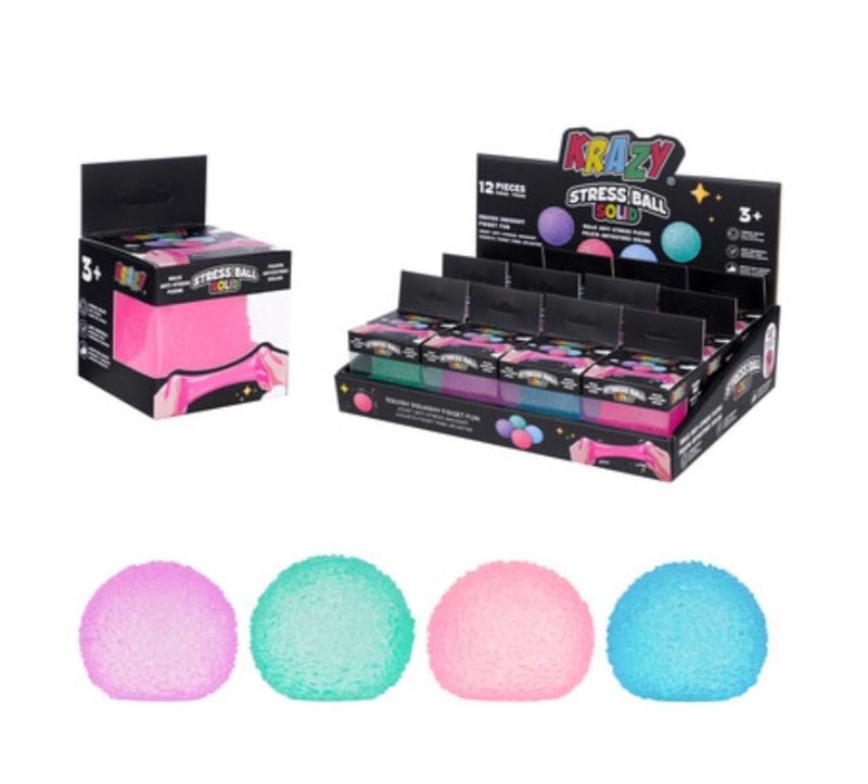 Krazy Stress Ball Solid Squeeze Toy 12ct