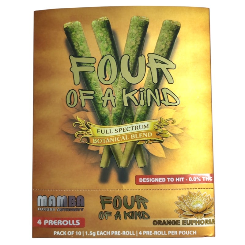 Mamba Four Of A Kind 1.5g Botanical Blend Pre - Roll 4pk 10ctBox - Orange Euphoria