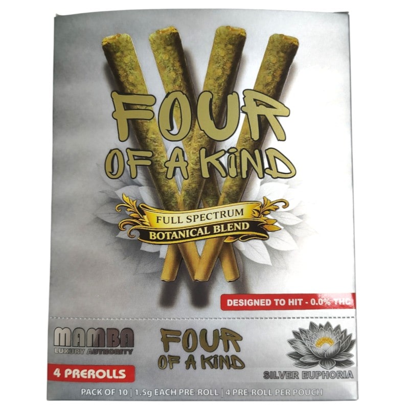 Mamba Four Of A Kind 1.5g Botanical Blend Pre - Roll 4pk 10ctBox - Sliver Euphoria