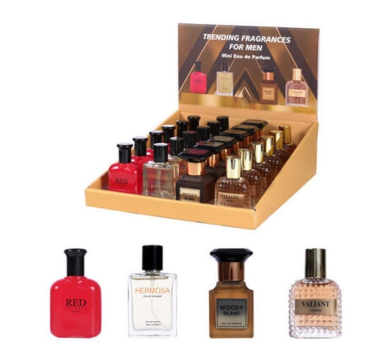 Display Men's Trending Mini Perfume 30ml 24ct