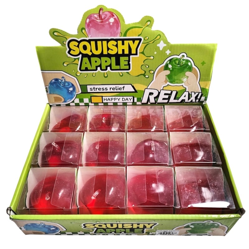 Squishy Apple Transparent Toy 12ct box