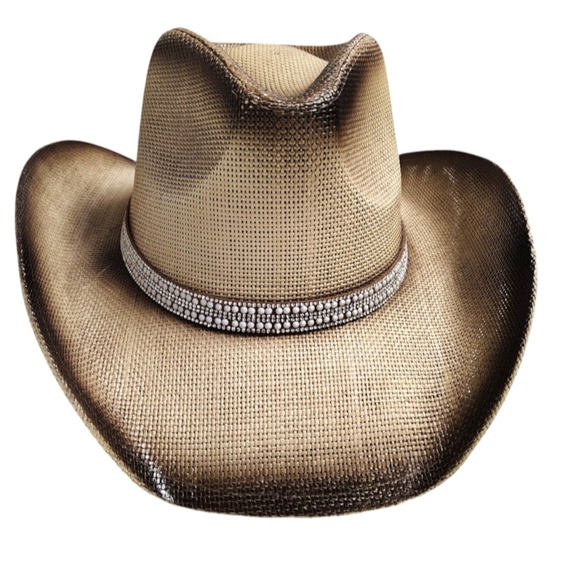 Cowboys Hats - White Rhinestone Pattern Hatband