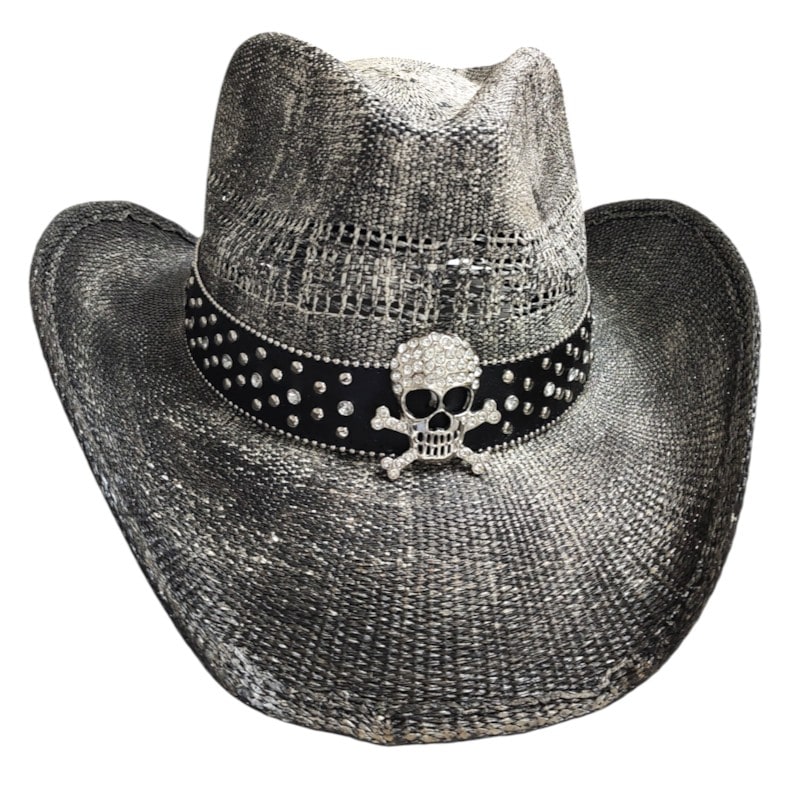 Cowboys Hats - Skull Buckle W/ Black Rhinestone Band