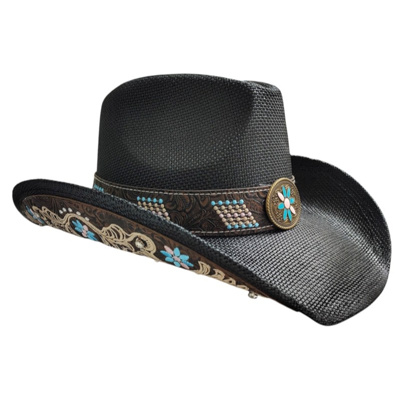 Cowboys Hats - Decorative Brim w/ Floral Design Band