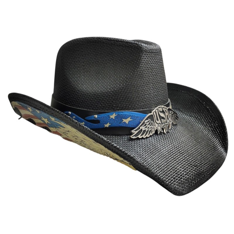 Cowboys Hats - Decorative Brim w/ USA Design Band