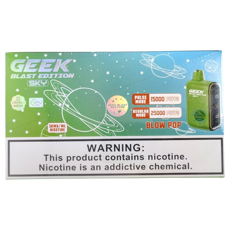 Geek Blast Sky 25k Puff 5ct Box - Blow Pop