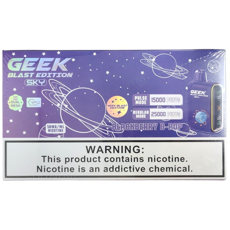 Geek Blast Sky 25k Puff 5ct Box - Blackberry B - Pop