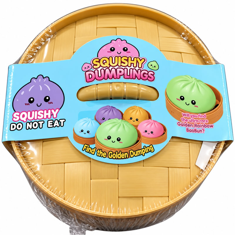 Giant Dumplings With Glitter Squeeze Toys 1pcs