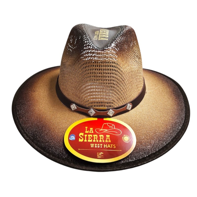 ANPA - Cowboy Hats Brown Color W/ Net Top & Round Brim