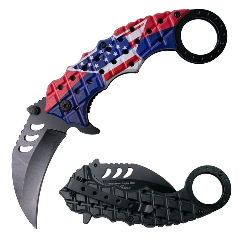 Knife - USA Star Karambit Style Trigger Assist Knife (SJ - 915 - FLG - 6)