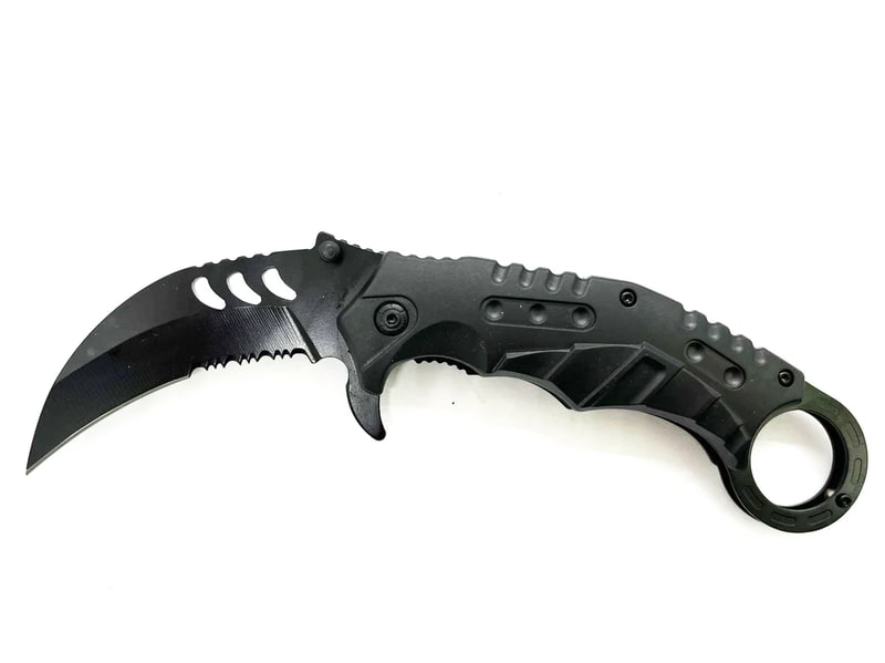 Knife -Black Handle Karambit Style Knife (SJ-914-BK)