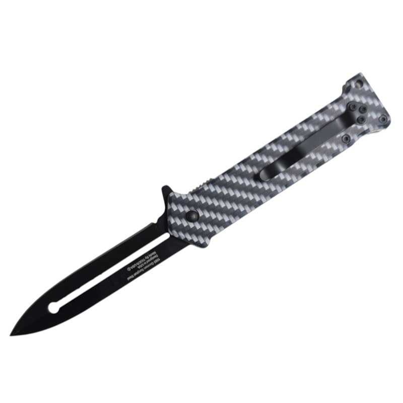 Knife - Spring Assisted Joker Print Knife (SJ - 407 - CF - 1)