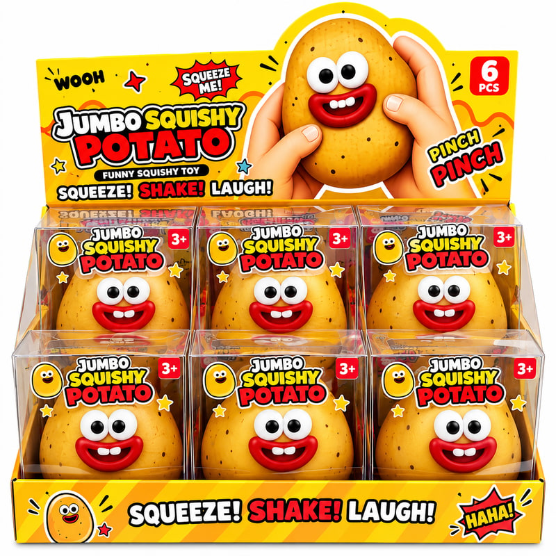 Jumbo Squeeze Potato Toys 6ct Box