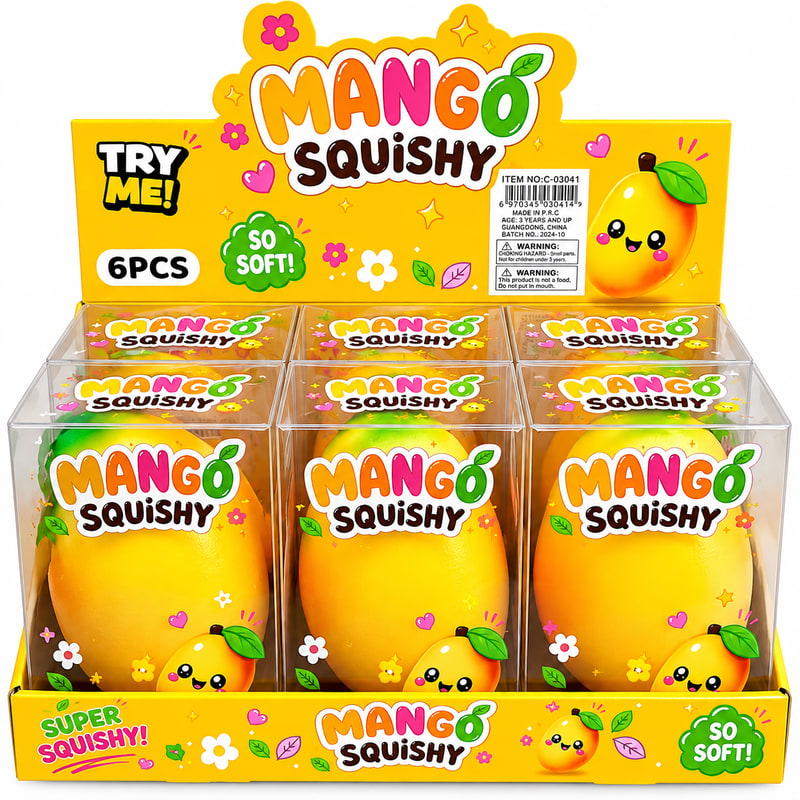 Jumbo Squeeze Mango Toys 6ct Box