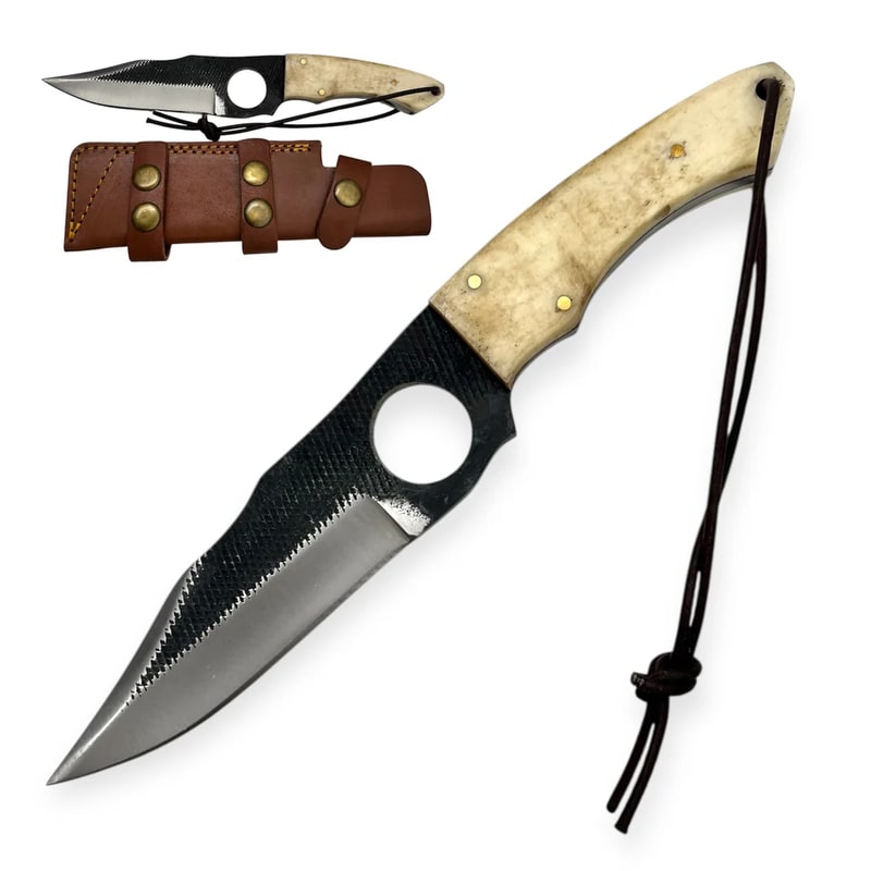 Knife -Striker Knife Bone Handle W/Sheath