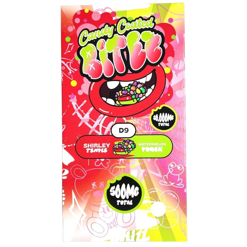 Candy Coated D9 Bitez 30000mg 60ct Box-Shirley Temple/Watermelon Punch