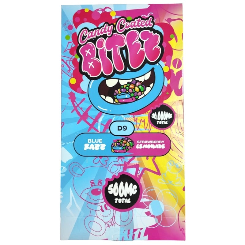 Candy Coated D9 Bitez 30000mg 60ct Box - Blue Razz/Strawberry Lemonade