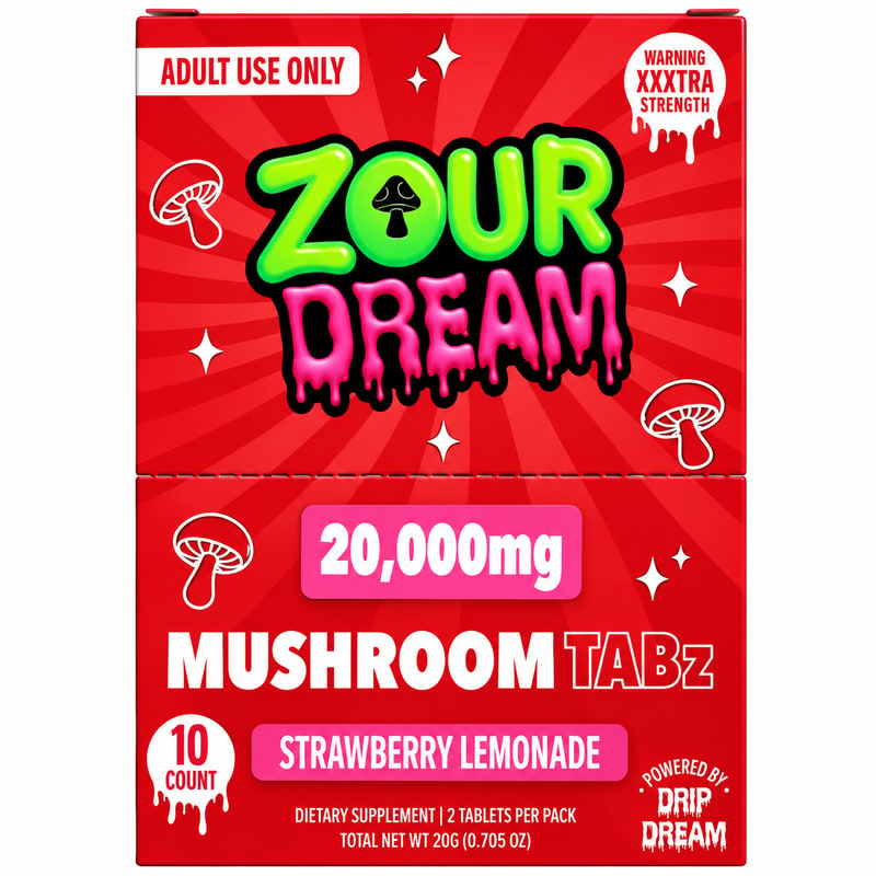 Zour Dream Mushroom Tabz 20000mg 2tabz 10ct - Strawberry Lemonade