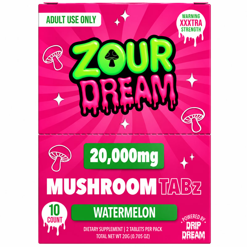 Zour Dream Mushroom Tabz 20000mg 2tabz 10ct - Watermelon